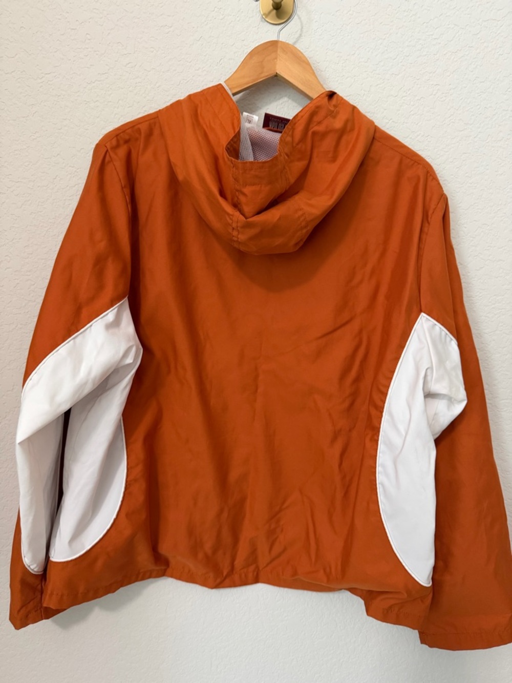 Texas LonghornOrange Windbreaker Jacket Women XL Hooded Lightweight Athletic UT - Picture 3 of 9